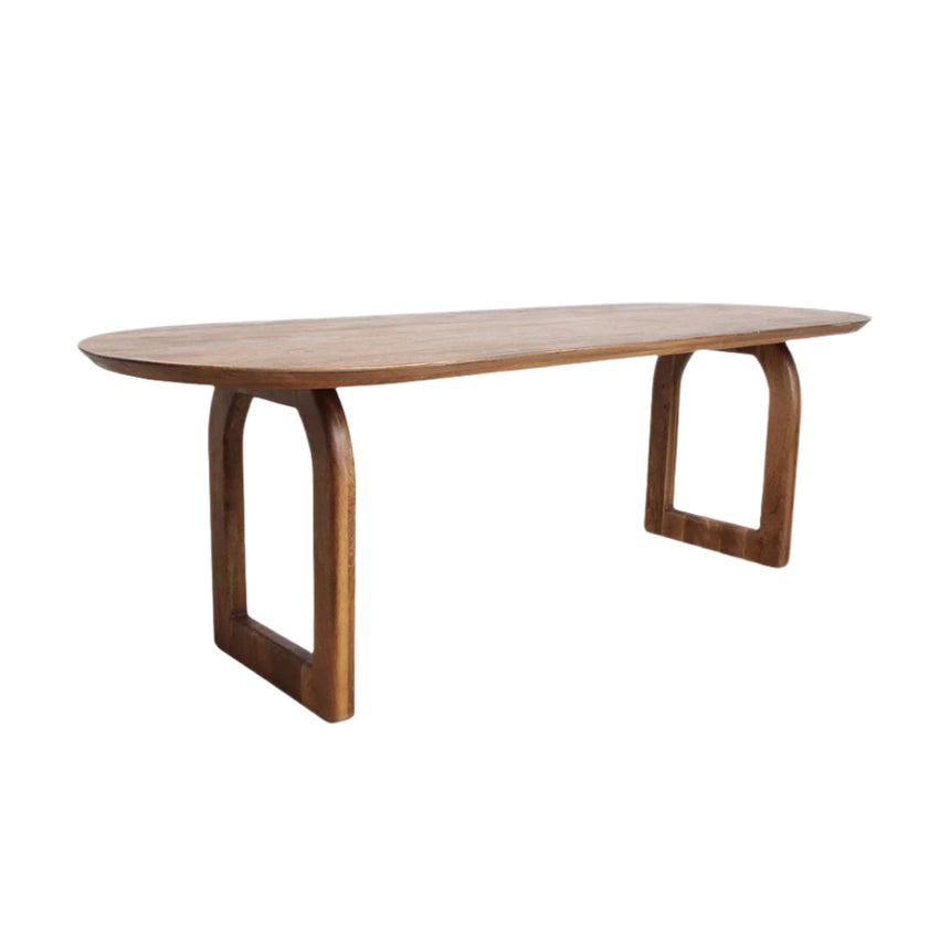 Bullnose Open wooden dining table 180x90