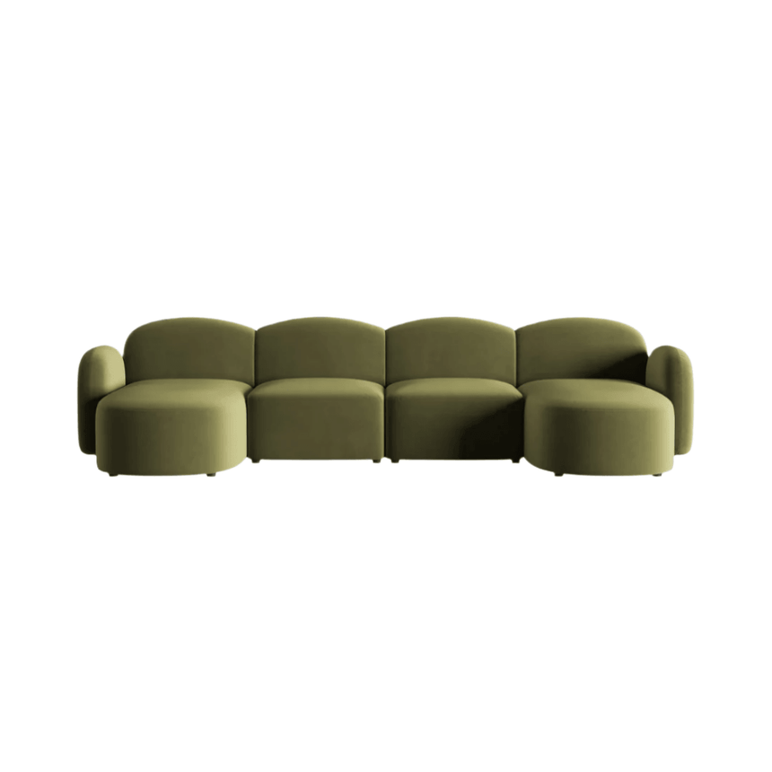 Blair U-Shaped Velvet Sofa