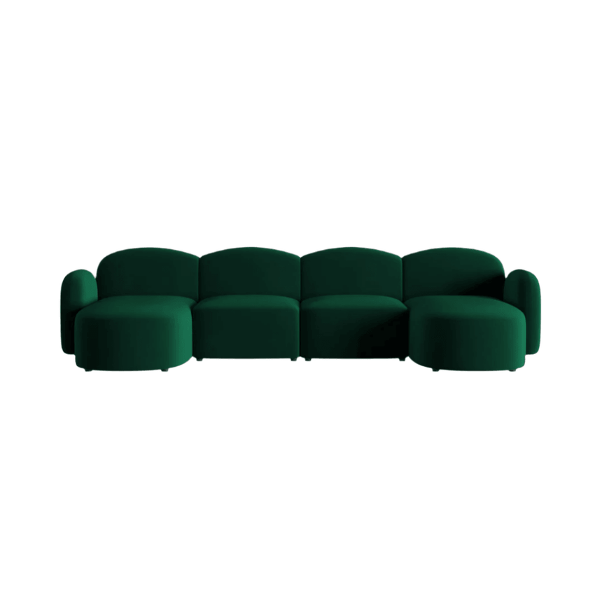 Blair U-Shaped Velvet Sofa
