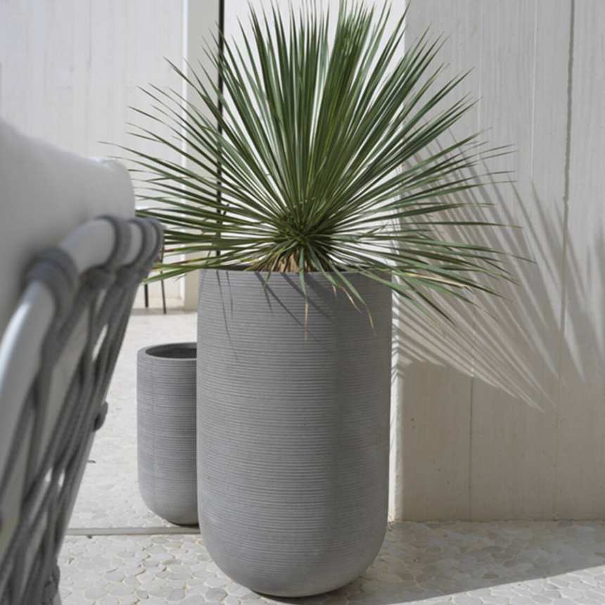 Cody high stone flower pot Ø42
