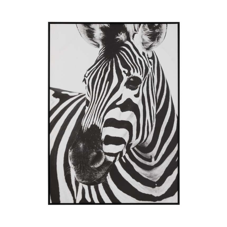 Zebra canvas wall art