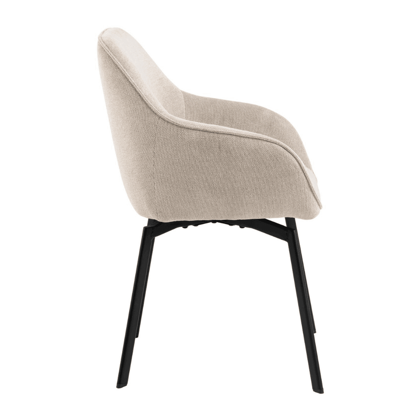 Clara chenille swivel chair