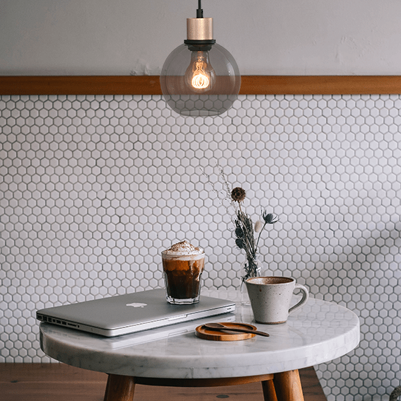 Lazise világosszürke üveg függőlámpa arany foglalattal