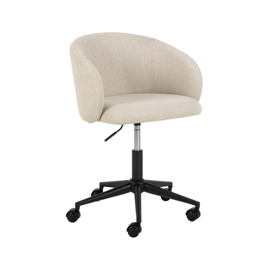 Eleanor fabric chair with black legs