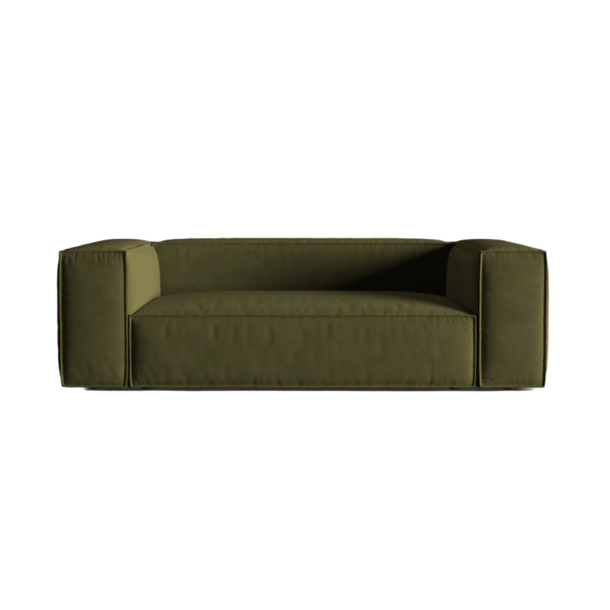 Ruby 2-seater velvet sofa