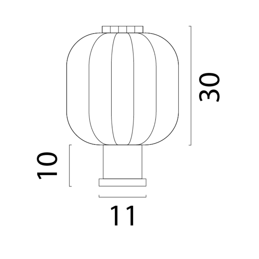 Lett Rib matt üveg asztali lámpa réz foglalattal