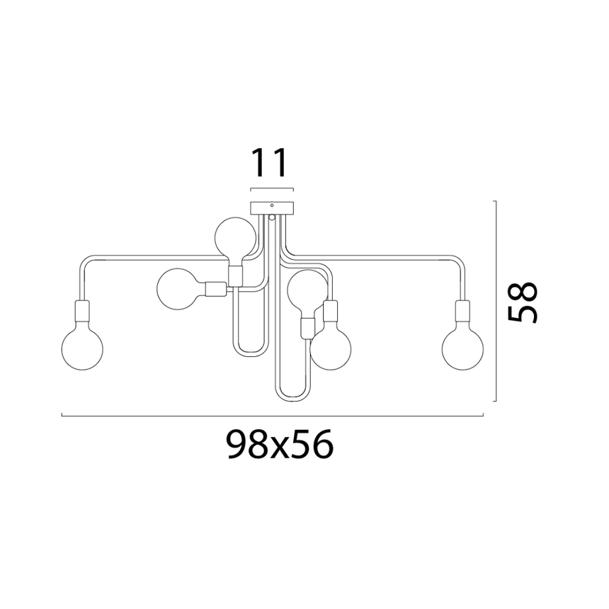 Octo fém csillár 98
