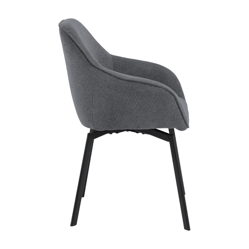Clara chenille swivel chair