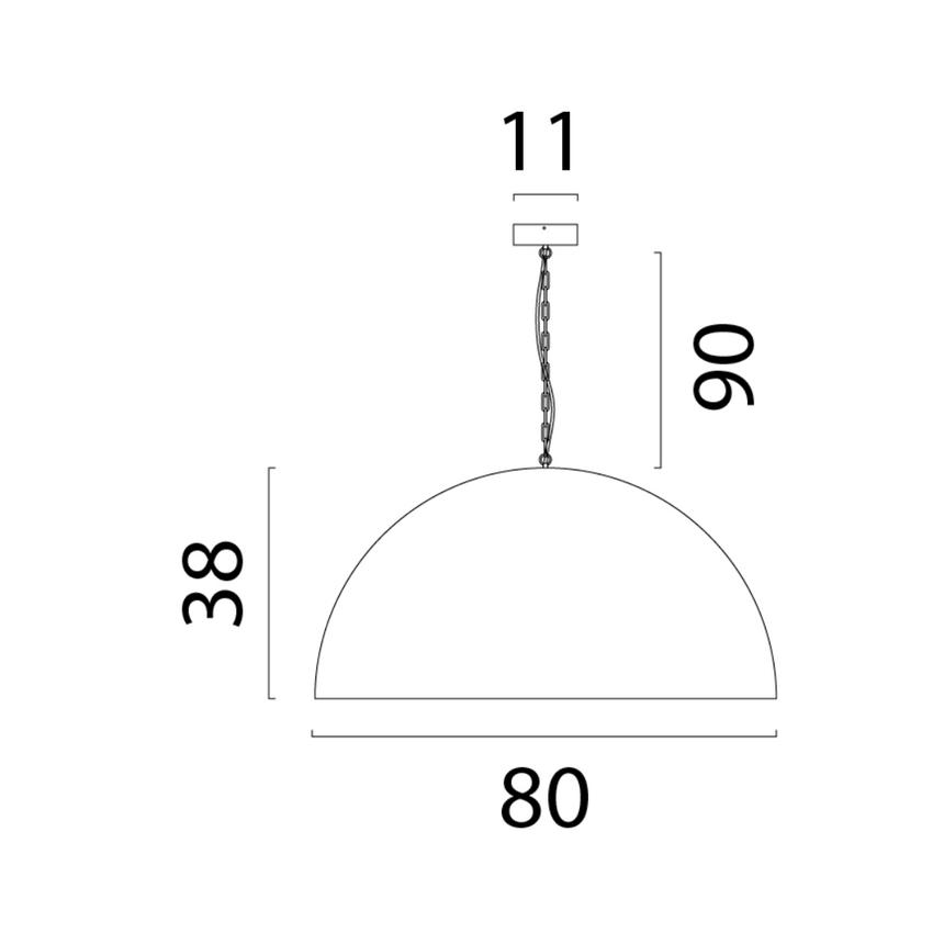 Larino 1-bulb oil-filled metal pendant lamp