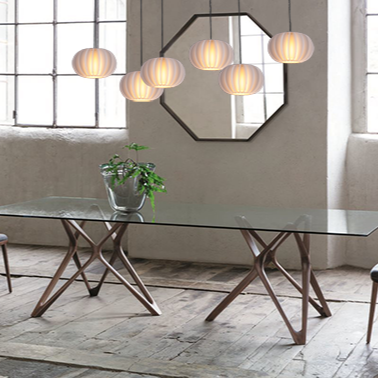 Arena 6-bulb acrylic pendant lamp