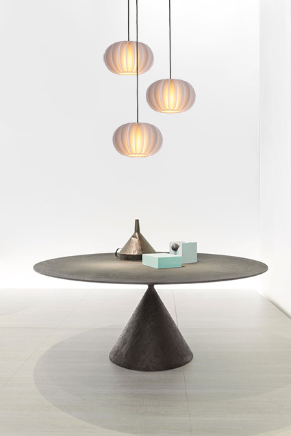 Arena 3-bulb acrylic pendant lamp