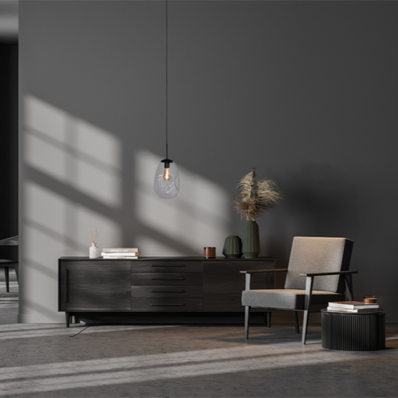 Lava átlátszó üveg függőlámpa