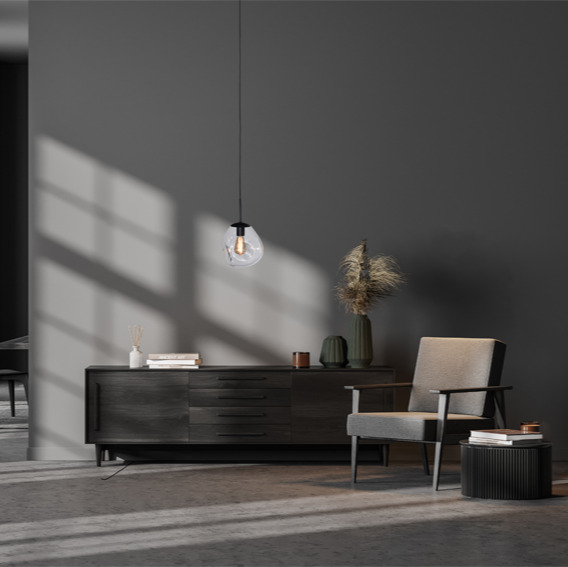 Lava átlátszó üveg függőlámpa