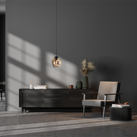 Lava arany üveg függőlámpa