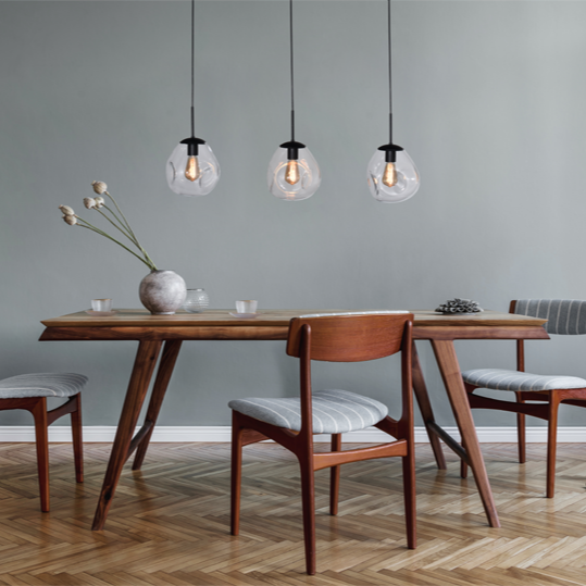 Lava 3 izzós átlátszó üveg függőlámpa