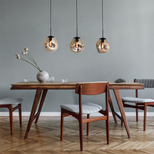 Lava 3 izzós arany üveg függőlámpa