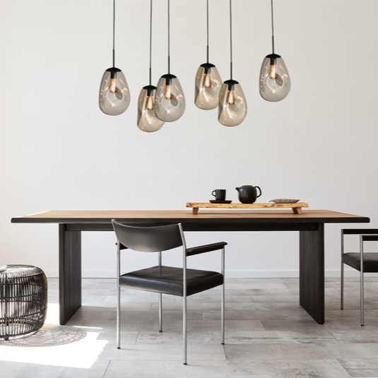 Lava 6 izzós arany üveg függőlámpa