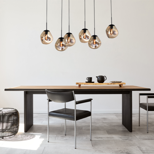 Lava 6 izzós arany üveg függőlámpa