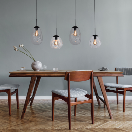 Lava 4 izzós átlátszó üveg függőlámpa