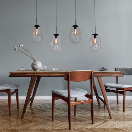 Lava 4 izzós átlátszó üveg függőlámpa