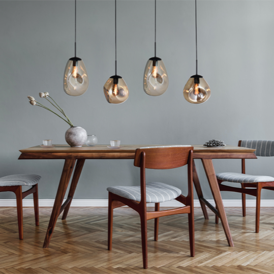 Lava 4 izzós arany üveg függőlámpa