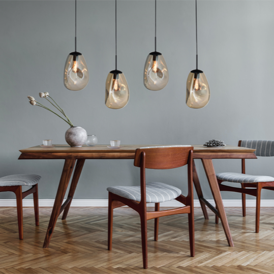 Lava 4 izzós arany üveg függőlámpa