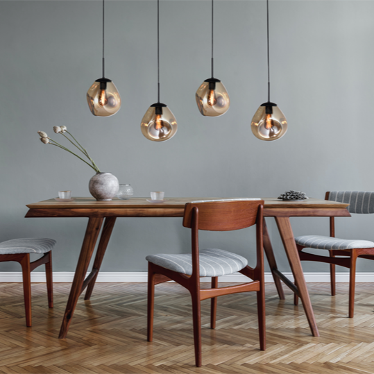 Lava 4 izzós arany üveg függőlámpa