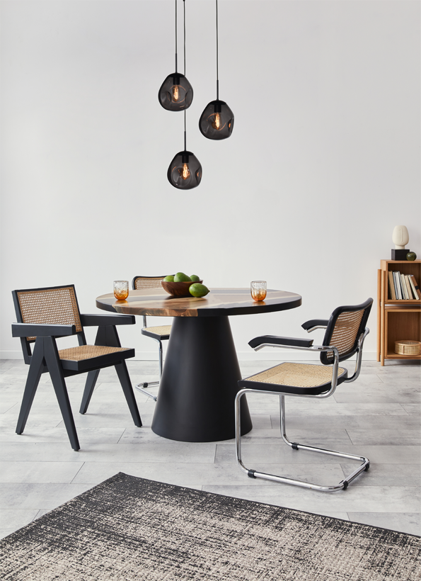 Lava 3 izzós sötétszürke üveg függőlámpa