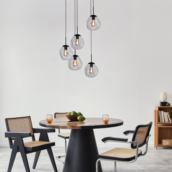 Lava 5 izzós átlátszó üveg függőlámpa