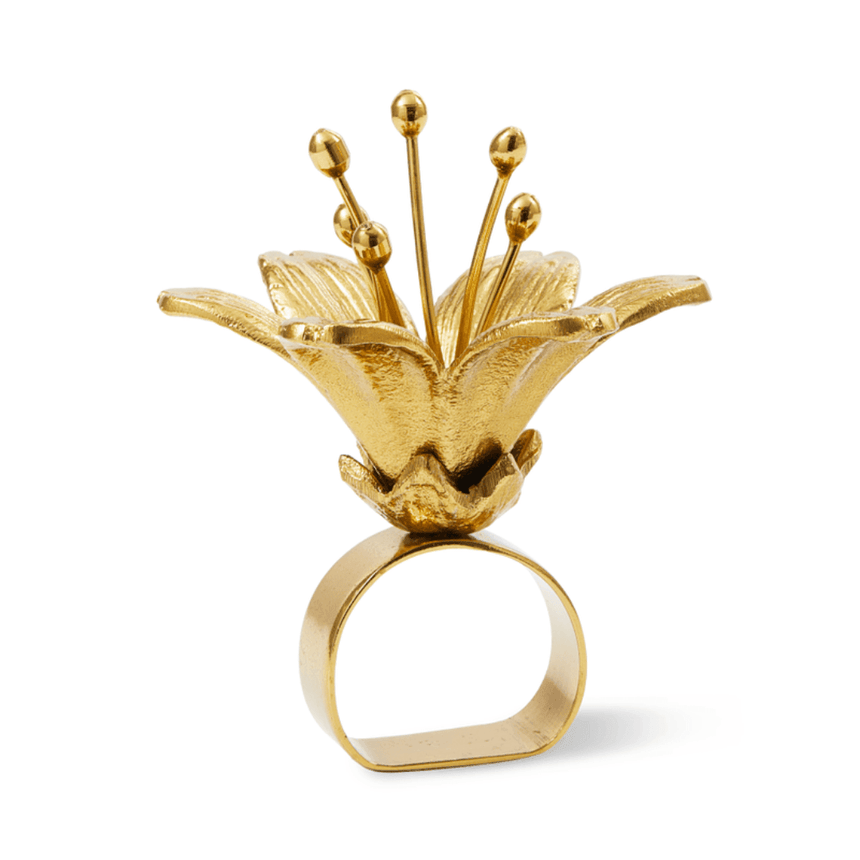 Lilly metal napkin ring set