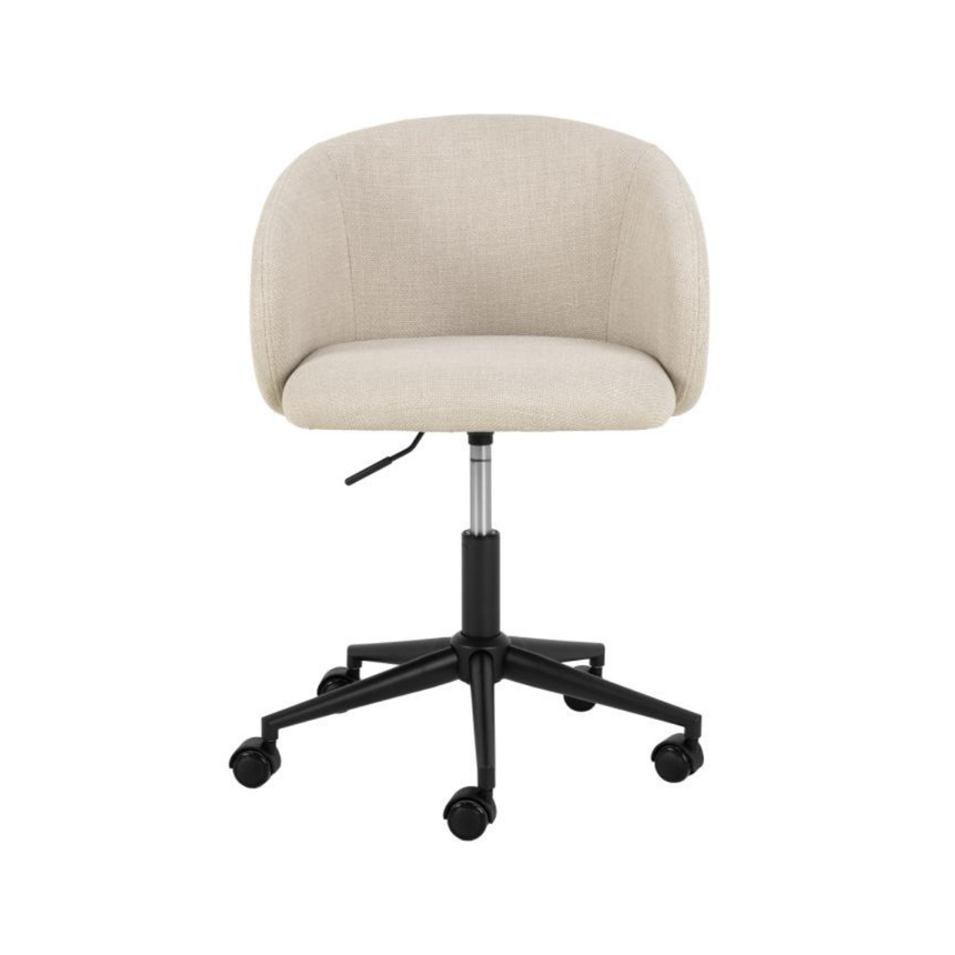 Eleanor fabric chair with black legs