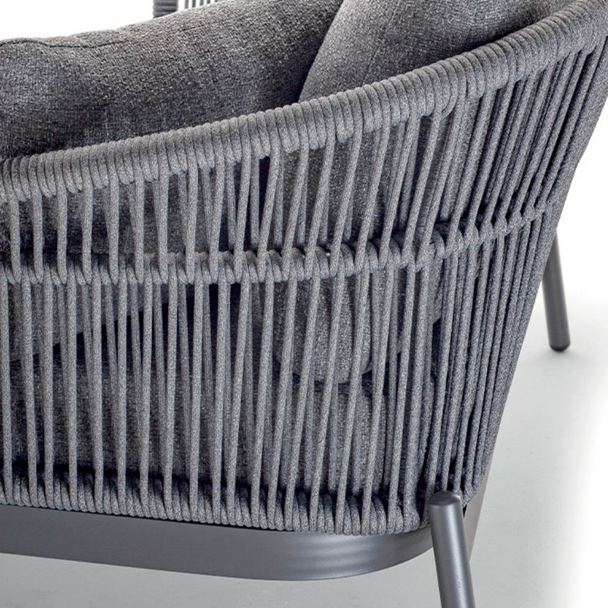 Panama fabric sun lounger