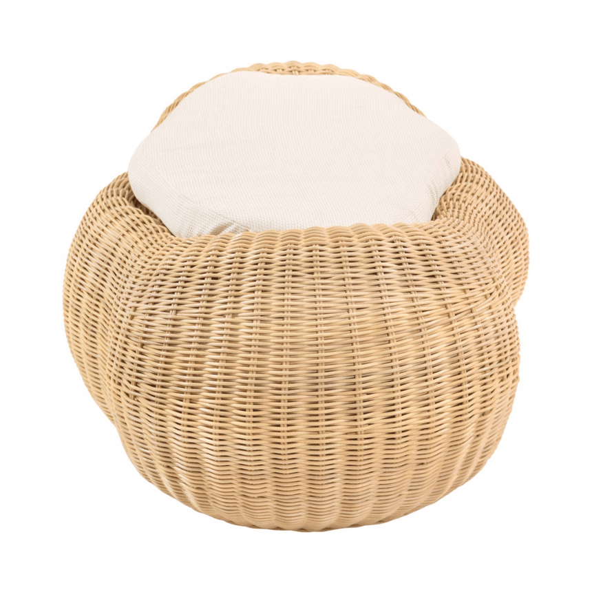 Cloud rattan pouf