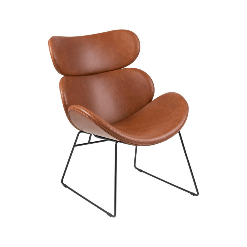 Cazar textile leather chair with black legs