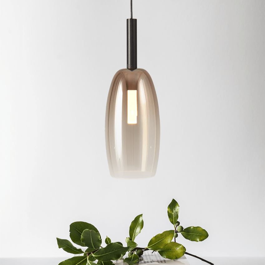 Lido arany üveg függőlámpa fekete foglalattal