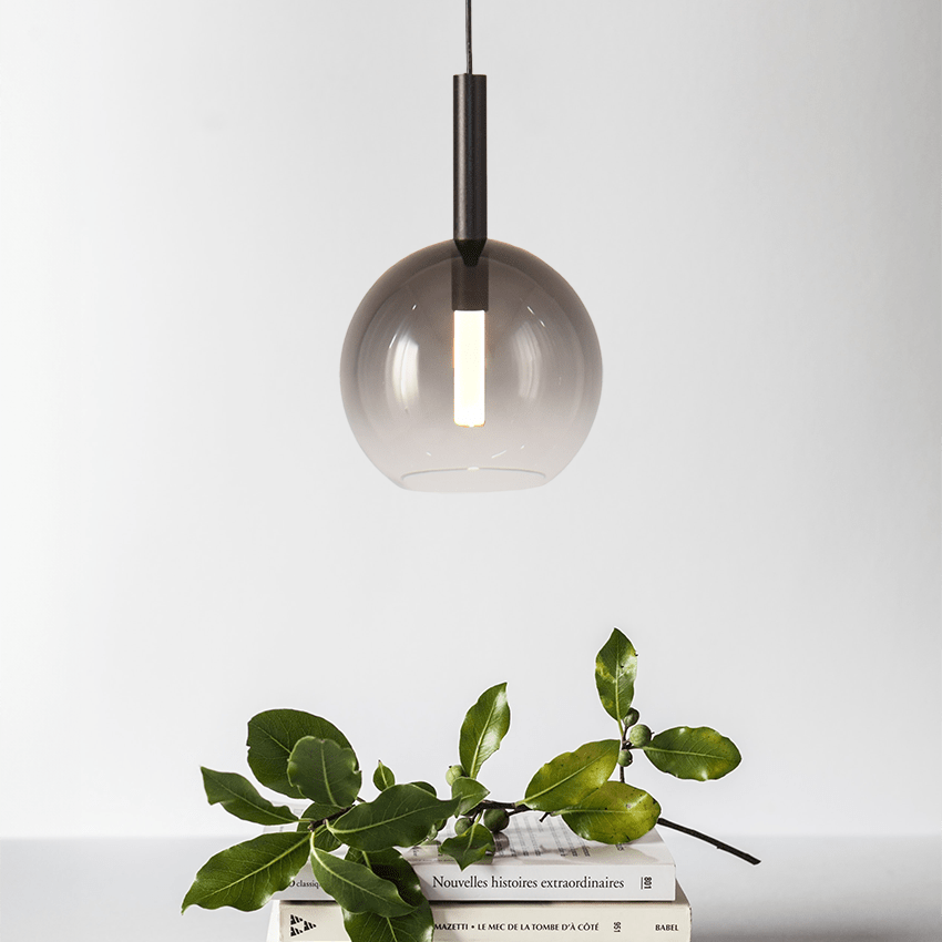 Lido világosszürke üveg függőlámpa