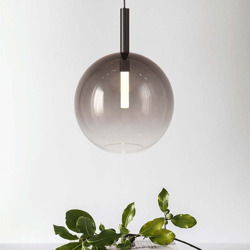 Lido világosszürke üveg függőlámpa