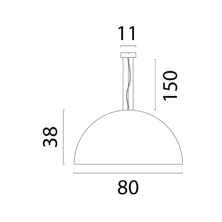 Larino 1-bulb oil-filled metal pendant lamp