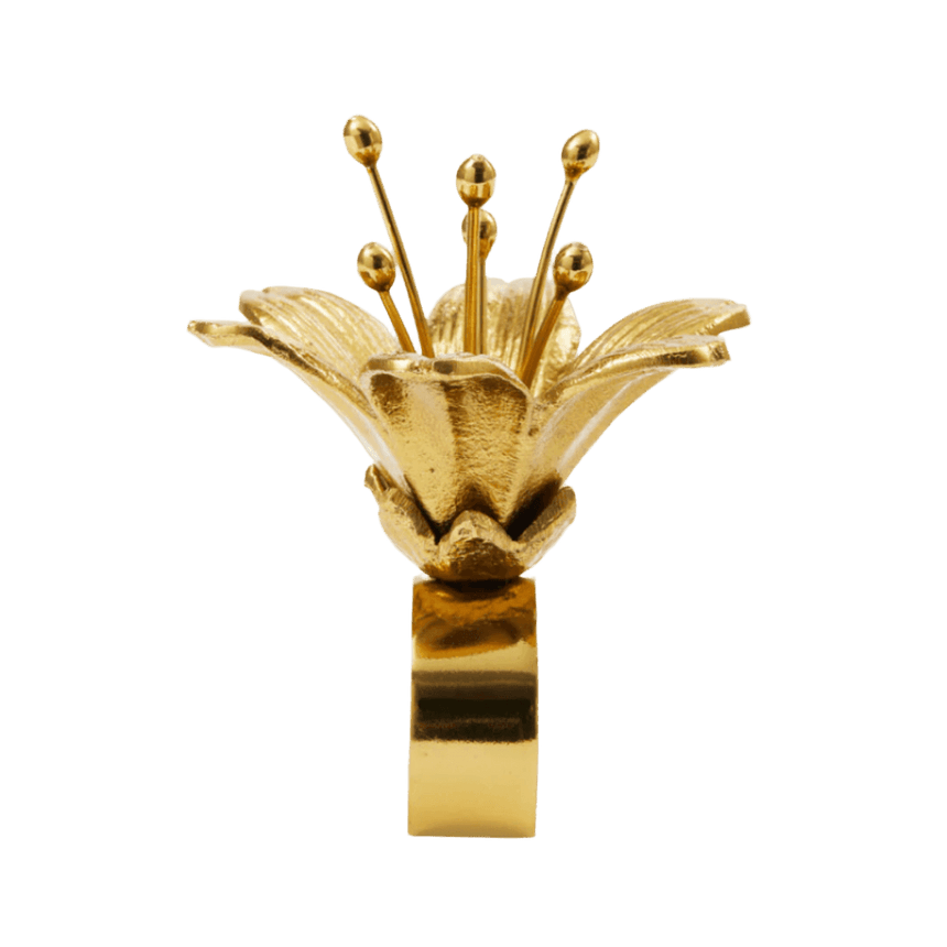 Lilly metal napkin ring set
