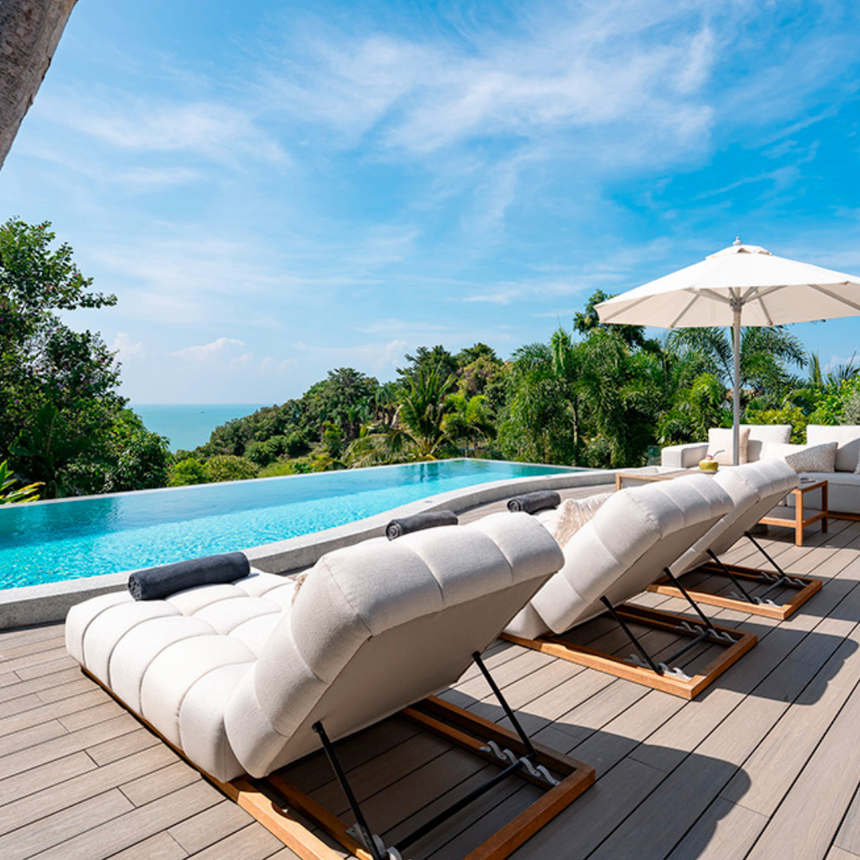 Bite fabric sun lounger