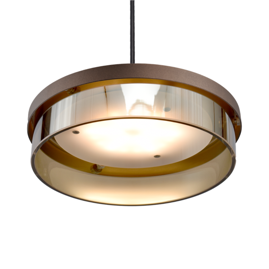 Imperia glass dark brown pendant lamp