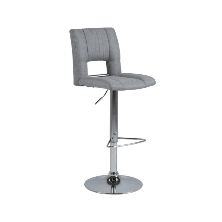 Sylvia fabric bar stool with chrome legs