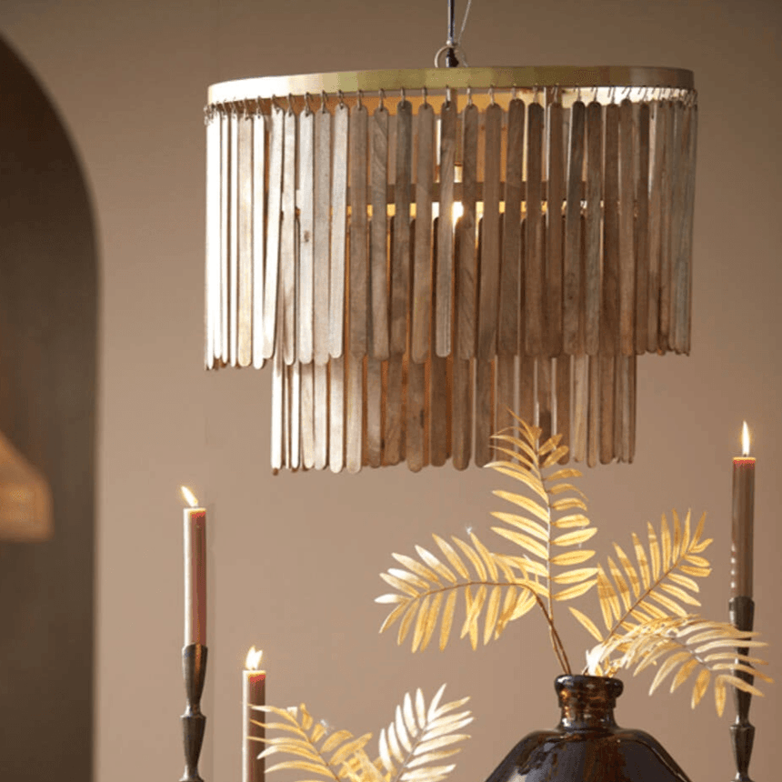 Gularo wooden pendant lamp Ø60