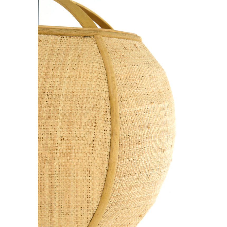 Bozona dekoratív függőlámpa – Szélesebb, alacsonyabb kivitel rattan fonással