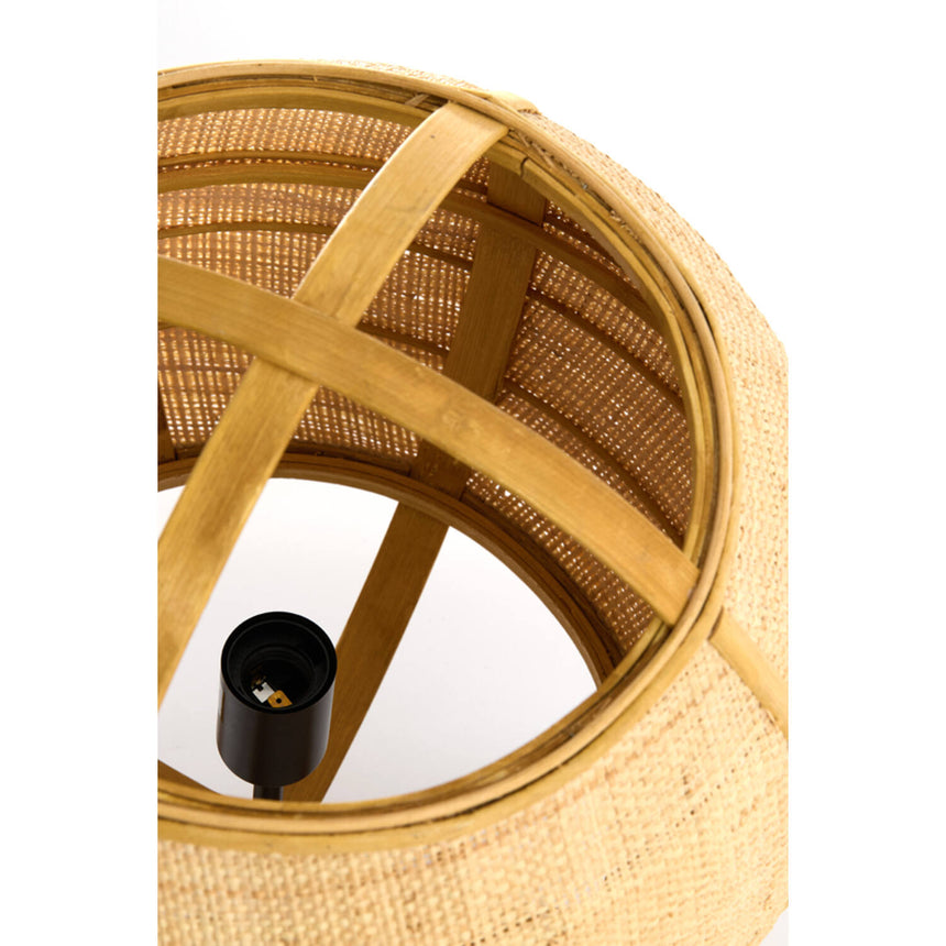 Bozona dekoratív függőlámpa – Szélesebb, alacsonyabb kivitel rattan fonással