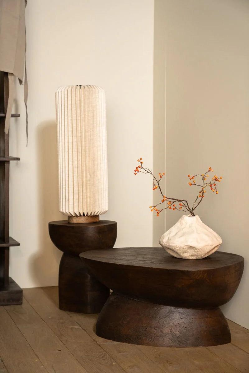 Cobble wooden side table