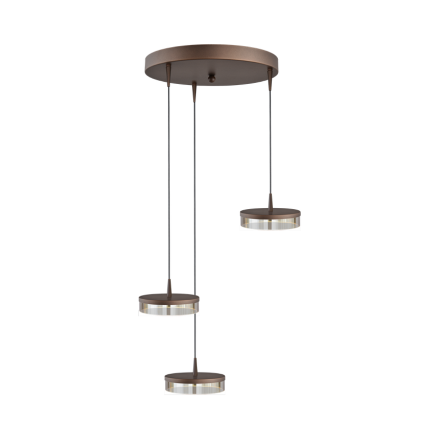 Imperia glass dark brown pendant lamp