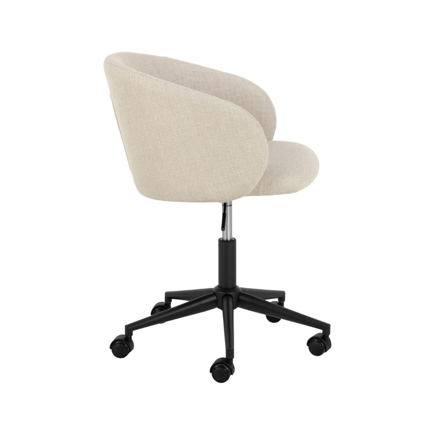 Eleanor fabric chair with black legs