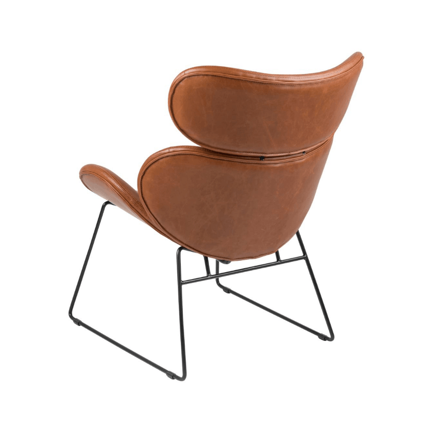 Cazar textile leather chair with black legs