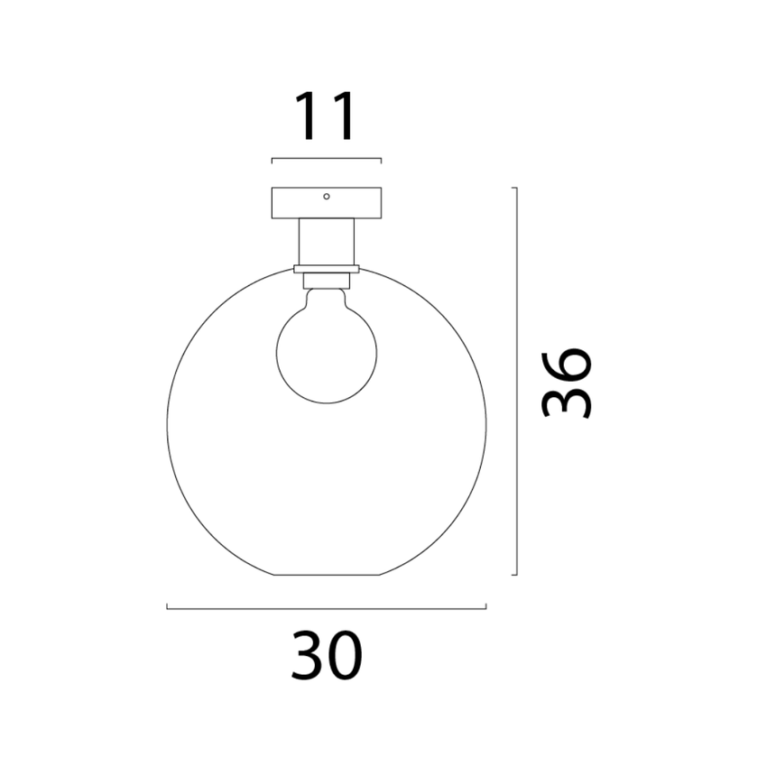 Lazise üveg csillár arany foglalattal Ø30